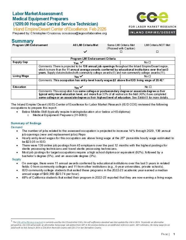 Medical Equipment Preparers