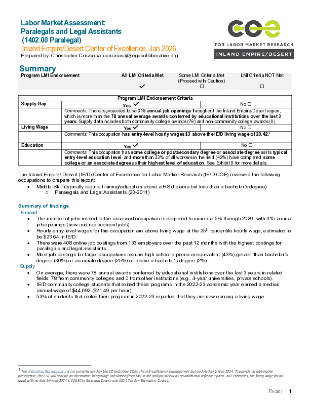 Paralegals and Legal Assistants