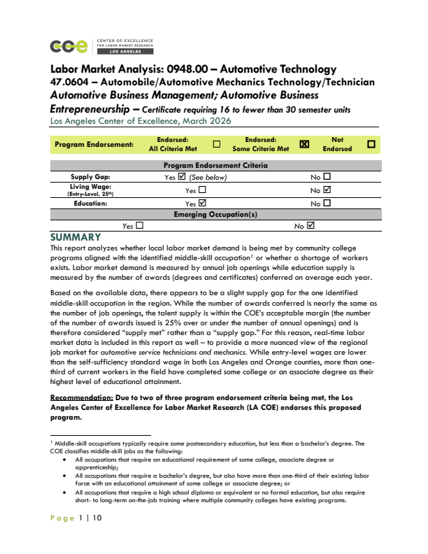 Automotive Technicians and Mechanics