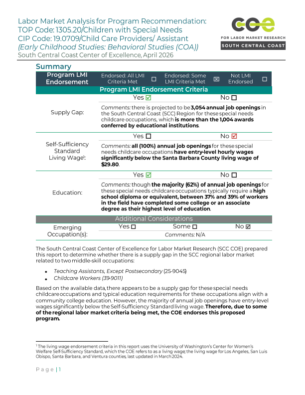 Special Needs Childcare Workers