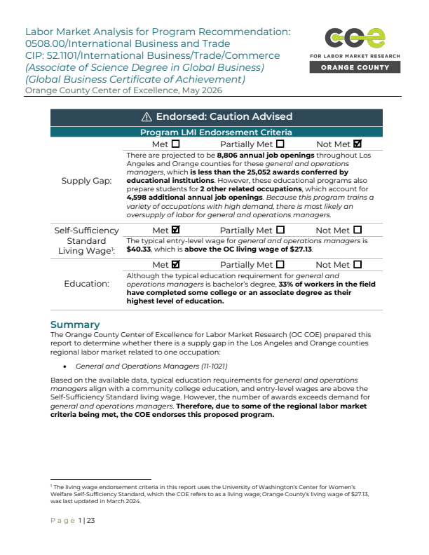 General and Operations Managers