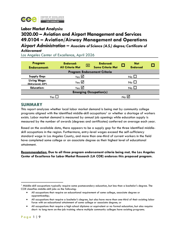 Airport Managers and Airfield Operation Specialists