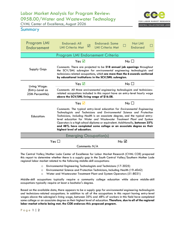 Water and Wastewater Treatment Plant and System Operators