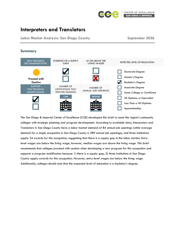 Interpreters and Translators