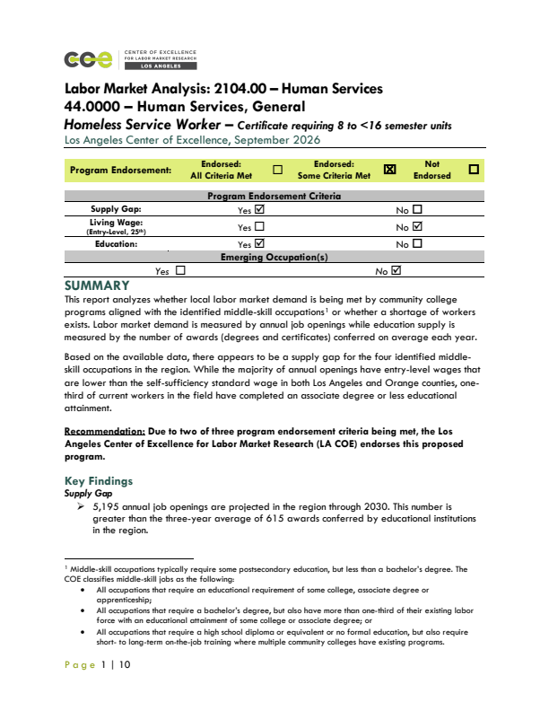 Homeless Service Workers