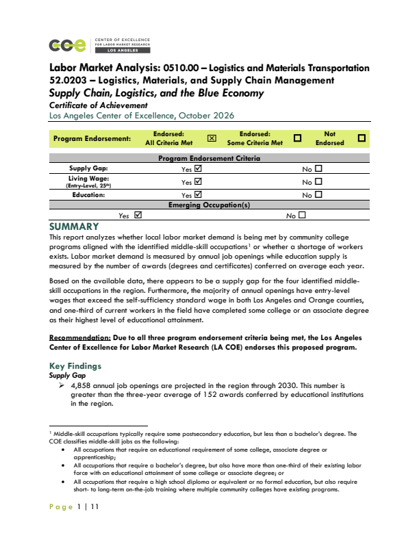 Logistics, Materials, and Supply Chain Managers
